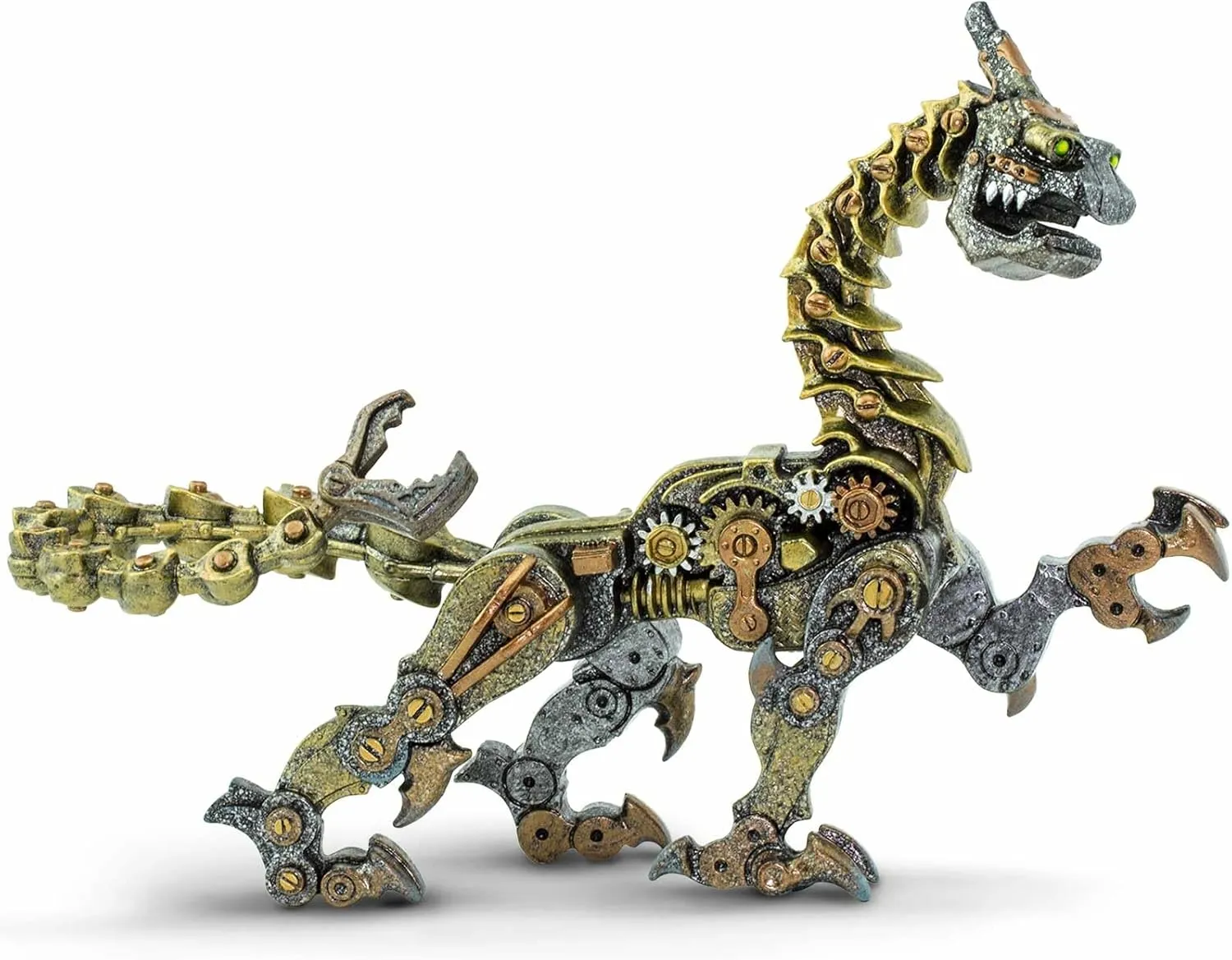 Safari Ltd. Steampunk Dragon Figurine - Detailed 7" Plastic Model Figure - Fun Fantasy Play Toy for Boys, Girls & Kids Ages 4 