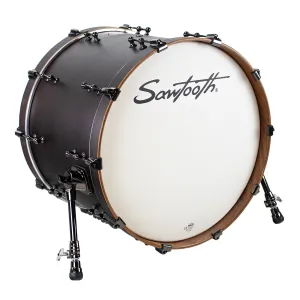 Sawtooth Hickory Series Bass Drum 22" x 16", Satin Dark Chocolate