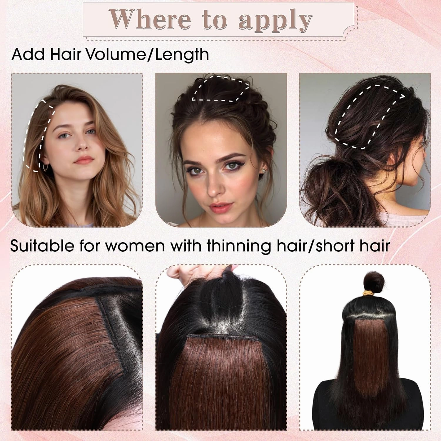 SEGO Clip in Hair Extensions for Women, 100% Remy Human Hair, Mini Hairpieces with 2 Clips, Short Extensions to Add Hair Volume, 2 Pcs, 4 Inches, 16g, Bleach Blonde