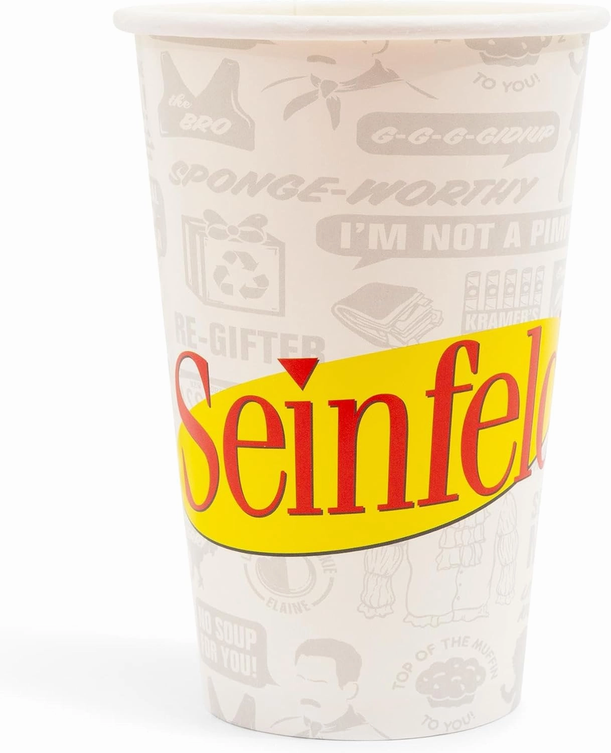 Silver Buffalo Seinfeld TV Series 60 Pack Partyware Disposable Paper Plates, Napkins, and Cups