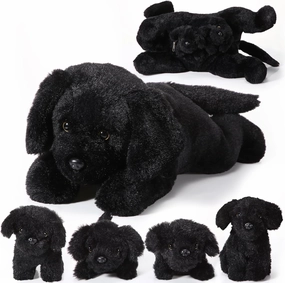 Skylety 5 Pcs Dog Stuffed Animal Puppy Stuffed Animal with Babies Inside 1 Big Mommy with 4 Mini Baby Cute Soft Puppies for Children Birthday Party Adopt a Dog Party Favors(Labrador)