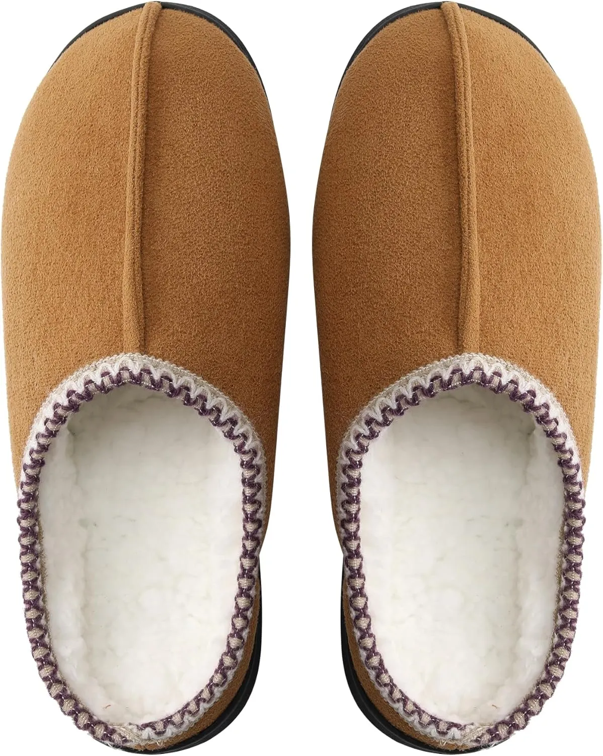 Slippers for Women Indoor and Outdoor,Anti-Slip Fluffy Warm Womens Slippers,Memory Foam House Slippers with Durable Rubber Sole