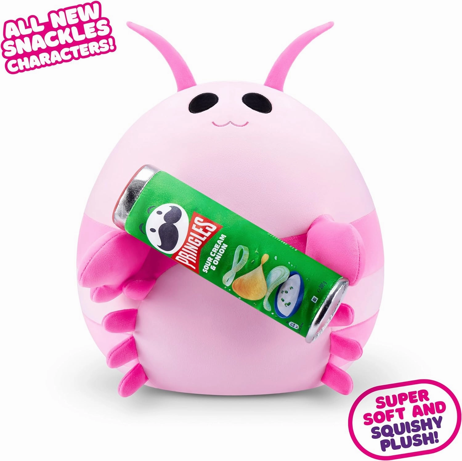 Snackles Series 2 Shrimp & Pringles 16 Inch Plush by ZURU, Ultra Soft Plush, Collectible Plush with Real Licensed Brands, Stuffed Animal, Giftable