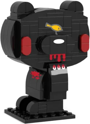 Snap & Switch NYCC Exclusive All-Black Gloomy Bear Block Figure - Limited Edition Collectible for Fans - Ages: 6 