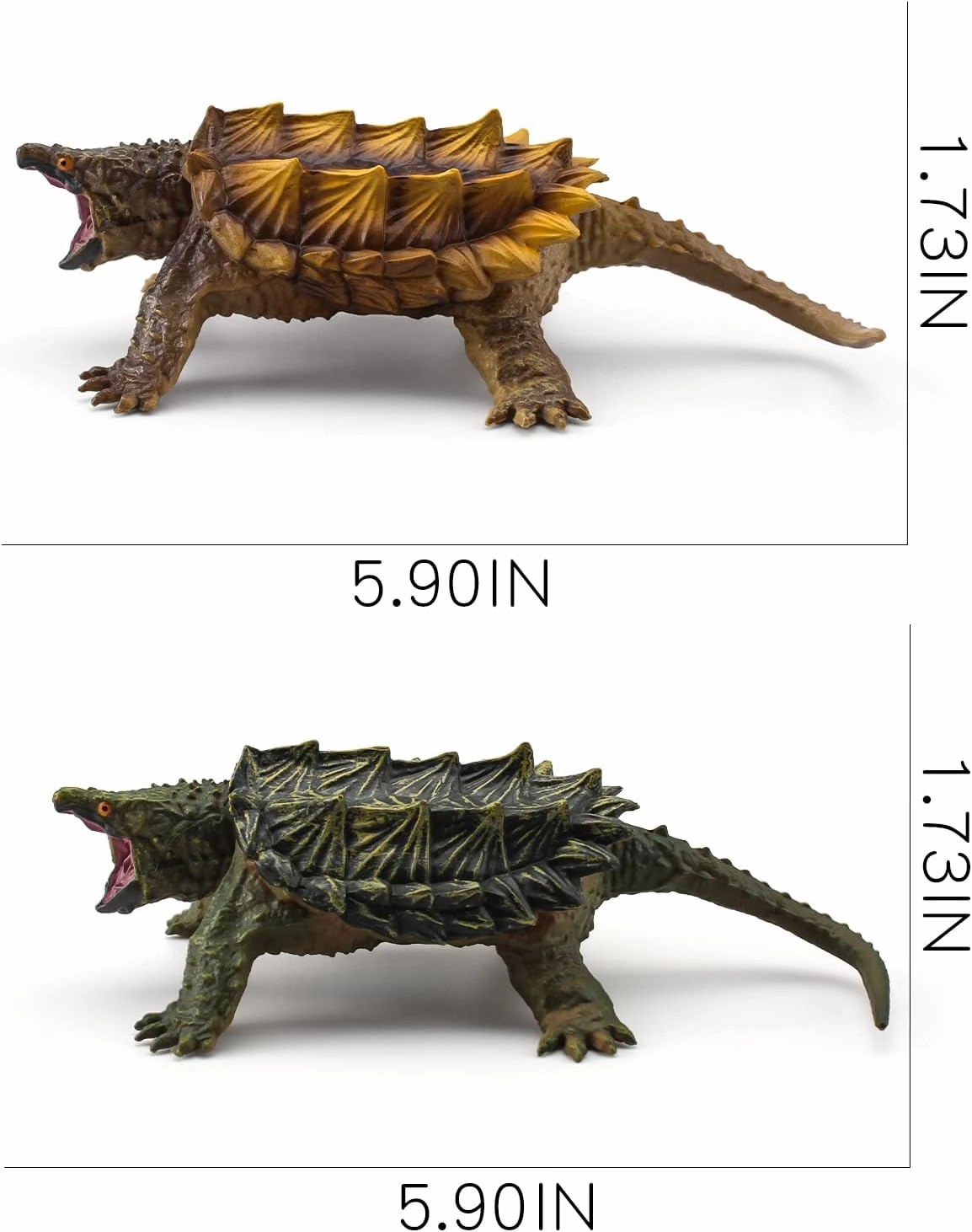 Snapping Turtle Model 2pcs Turtle Figure Wild Life Realistic Tortoise Figures Toy Table Decorations