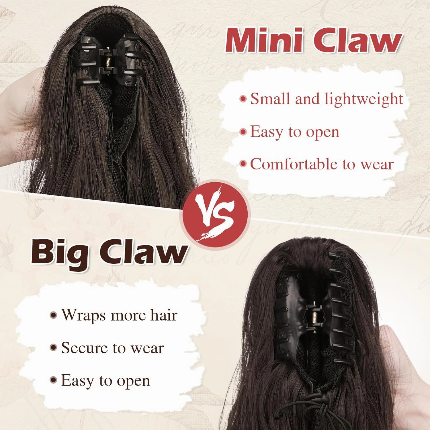 SOFEIYAN Ponytail Extension 16" Curly Wavy Claw Clip Ponytail Hair Extensions Small Claw Clip in Hairpiece Fluffy Clip on Pony Tails Jaw Clips for Women Synthetic Hairpiece, Brown & Blonde