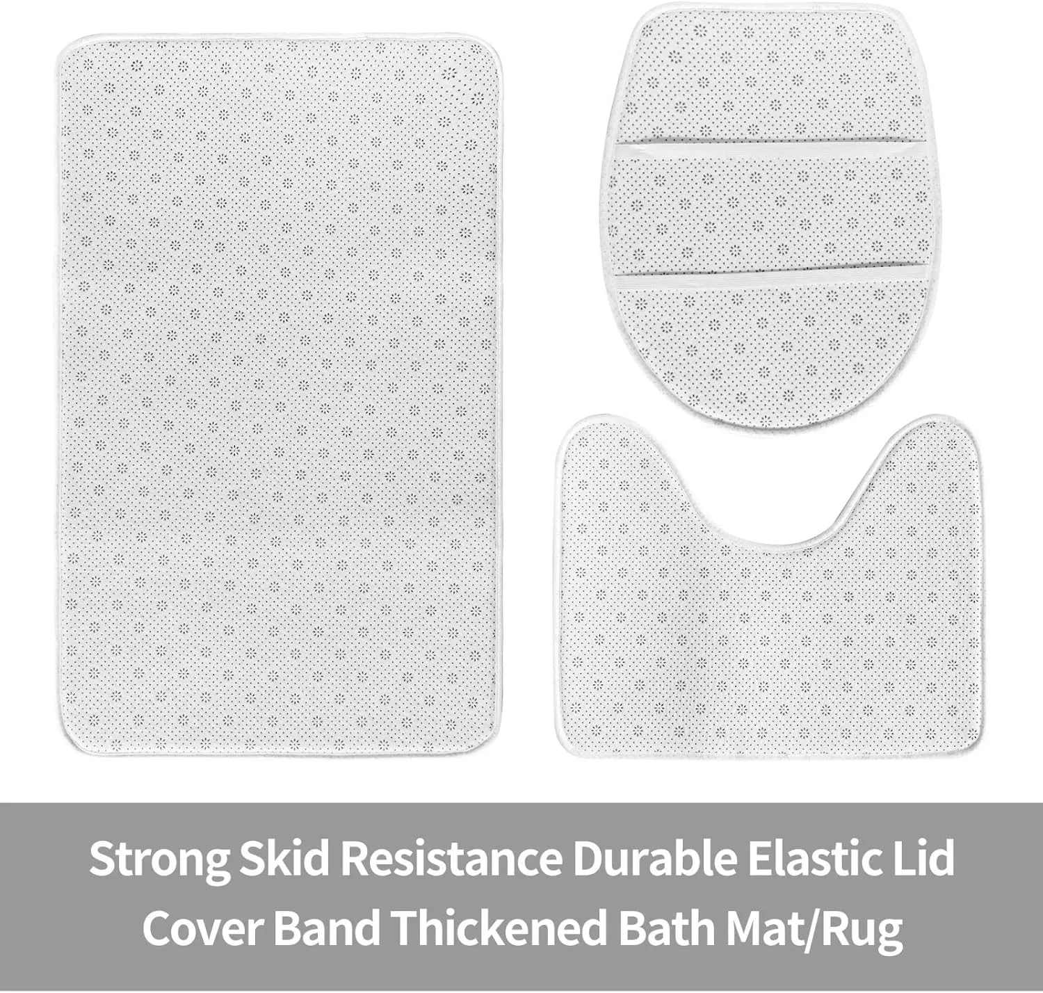 Soft and Comfortable Flannel Bathroom Non Slip Rugs,Super Absorbent Anti-Skid Carpet 3 Pieces/Set Poster Car