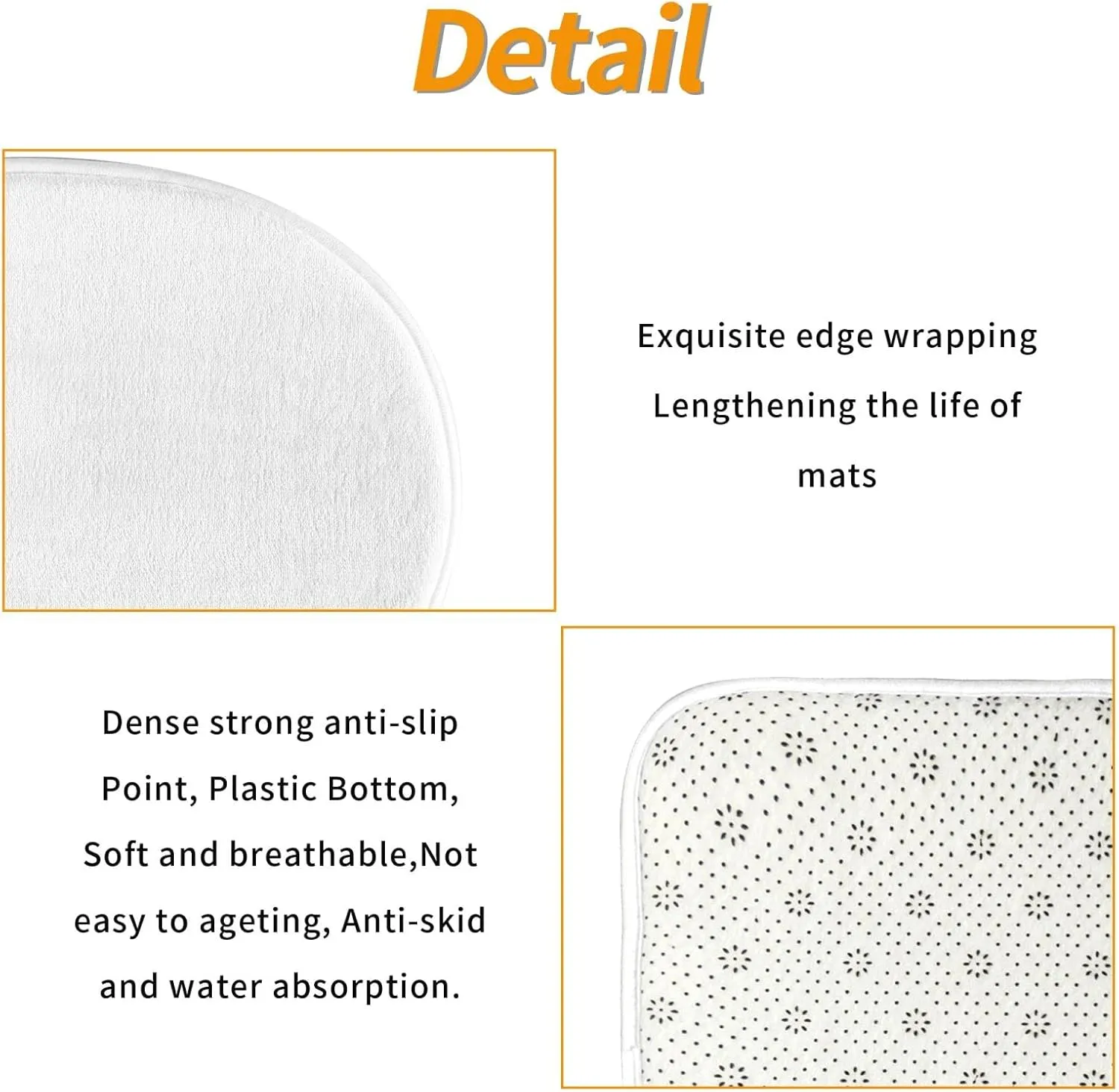 Soft and Comfortable Flannel Bathroom Non Slip Rugs,Super Absorbent Anti-Skid Carpet 3 Pieces/Set Poster Car