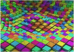 Soft Cube Pattern DIY Wooden Puzzle Adult Picture Puzzles Colorful Home Decoration Creative Gifts