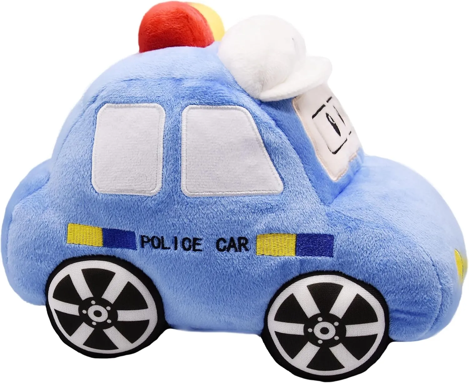 Soft Plush Police Car Stuffed Toy Super Cute Blue Squad Cars Plushie Excellent Gifts for Kids or Birthday Party 11 Inches (Police Car)