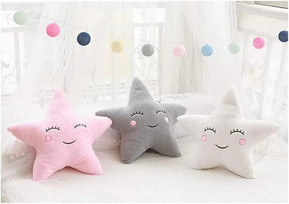 Soft Plush Star Pillow Moon Cloud Fresh Cushion Bed Pillow Home Office Sofa car seat Cushion Party Supplies (White, Clouds (21.5 * 17.7) inch)