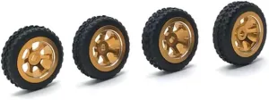 Soft Tire Skin Upgrade Compatible With Metal Racing Wheel Compatible With 1/28 RC Cars Models 284131 K969 K979 K989 K999 P929 P939 -D -Q -Z Parts(YELLOW)