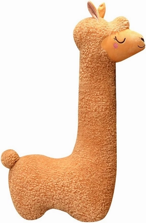 Soft Stuffed Llama Stuffed Animal Plush PillowGiant Alpaca Plush Long Body Pillow,Fluffy Alpaca Stuffed Animal Long Pillow Xmas Birthday Valentines Gift for Girls Boys Adults Kids (29.5 Inches, Brown)