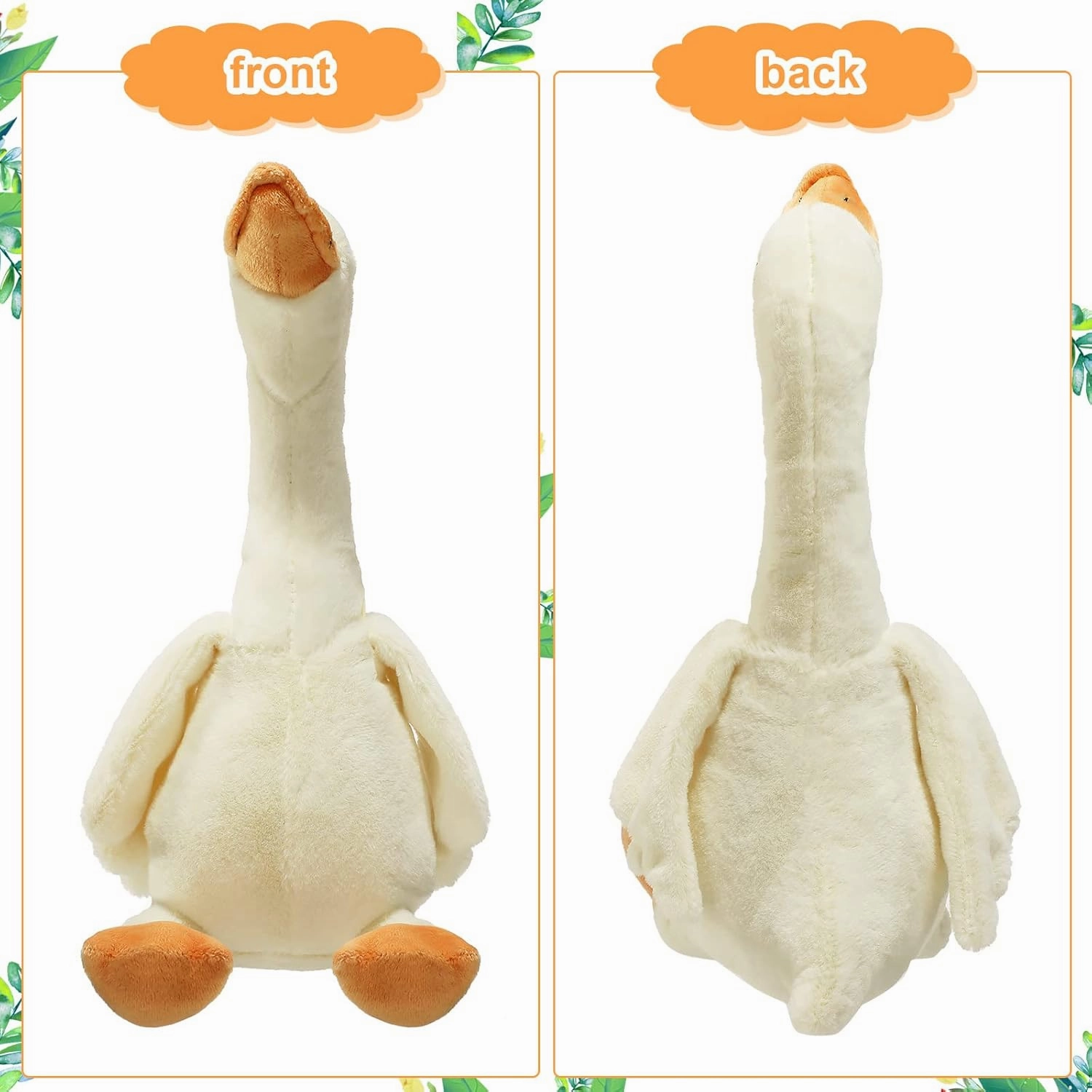 Sosation 3 Pieces 15.7'' Silly Goose Plush Stuffed Animal Toy,Swan Stuffed Animal,White Fluffy Cute Goose Funny Duck Plush Swan Toys Gifts for Kids Home Birthday Favor