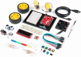 SparkFun Inventor's Kit - v4.1.2 (SIK) RedBoard Qwiic- White Solderless Board- Carrying Case- 16x2 White on Black LCD (with headers) SparkFun Motordriver (with headers)