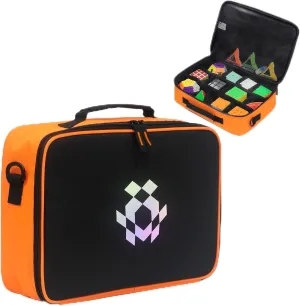 Speed Cube Storage for Different Types Cube Fidget Toy, Soft Carrying Rubix Case, Portable Travel Fidget Toy Holder Carrying Bag for Brain Teaser Game with Inner Mesh Pocket, One-Shoulder