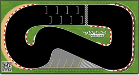 SPEEDY BEE Turbo Racing 1:76 RC Drift Car Race Track Mat: Portable Rubber 950x500mm Entry-Level Racing Track for Turbo Racing C64 C75 C73 C65 C72 Mini RC Drift Cars