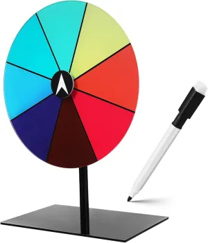 Spinning Prize Wheel with Stand Portable Decision Wheel for Parties and Classroom Activities Easy Setup Dry Erase Game Turntable for Fun Carnival Events and Games