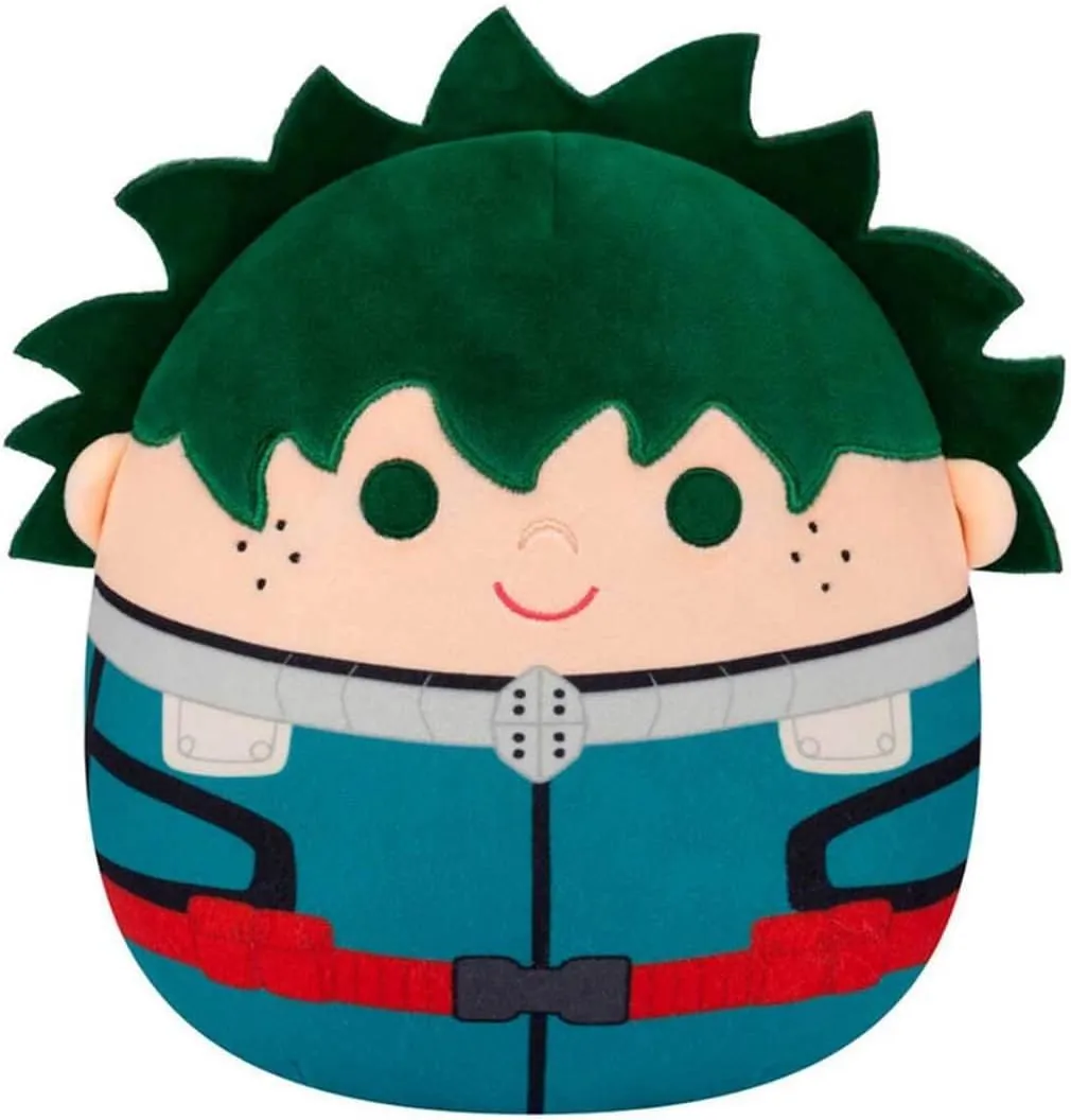 Squishmallows SQTE00004 My Hero Academia Izuku Midoriya Plush Toy, Multi-Colour, 20 cm