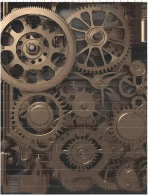 Steampunk Mechanical Gears Building Block Puzzle Personalized Building Bricks for Adults Block Puzzle Building DIY Brick Block Puzzles Valentine's Day Gifts for Home Decor Brick Puzzle