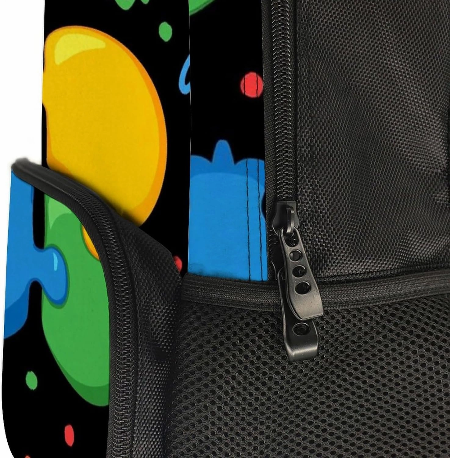 Supdreamc Polyester Daypack Backpack for Sports Travel Running - Big Capacity Anti-Theft Multipurpose Carry On Bag, Colorful Autism Awareness Puzzle Pieces Heart Black Laptop Book Bag Rucksack