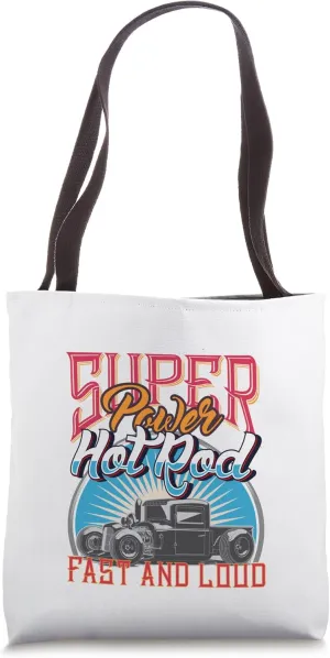 Super Power Hotrod Rockabilly Muscle engine car kit Tote Bag
