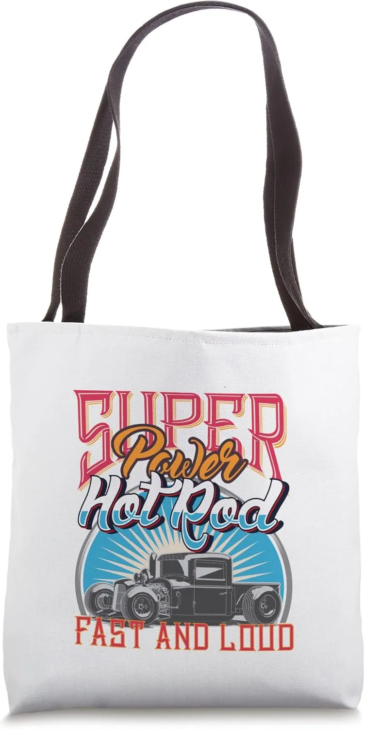 Super Power Hotrod Rockabilly Muscle engine car kit Tote Bag