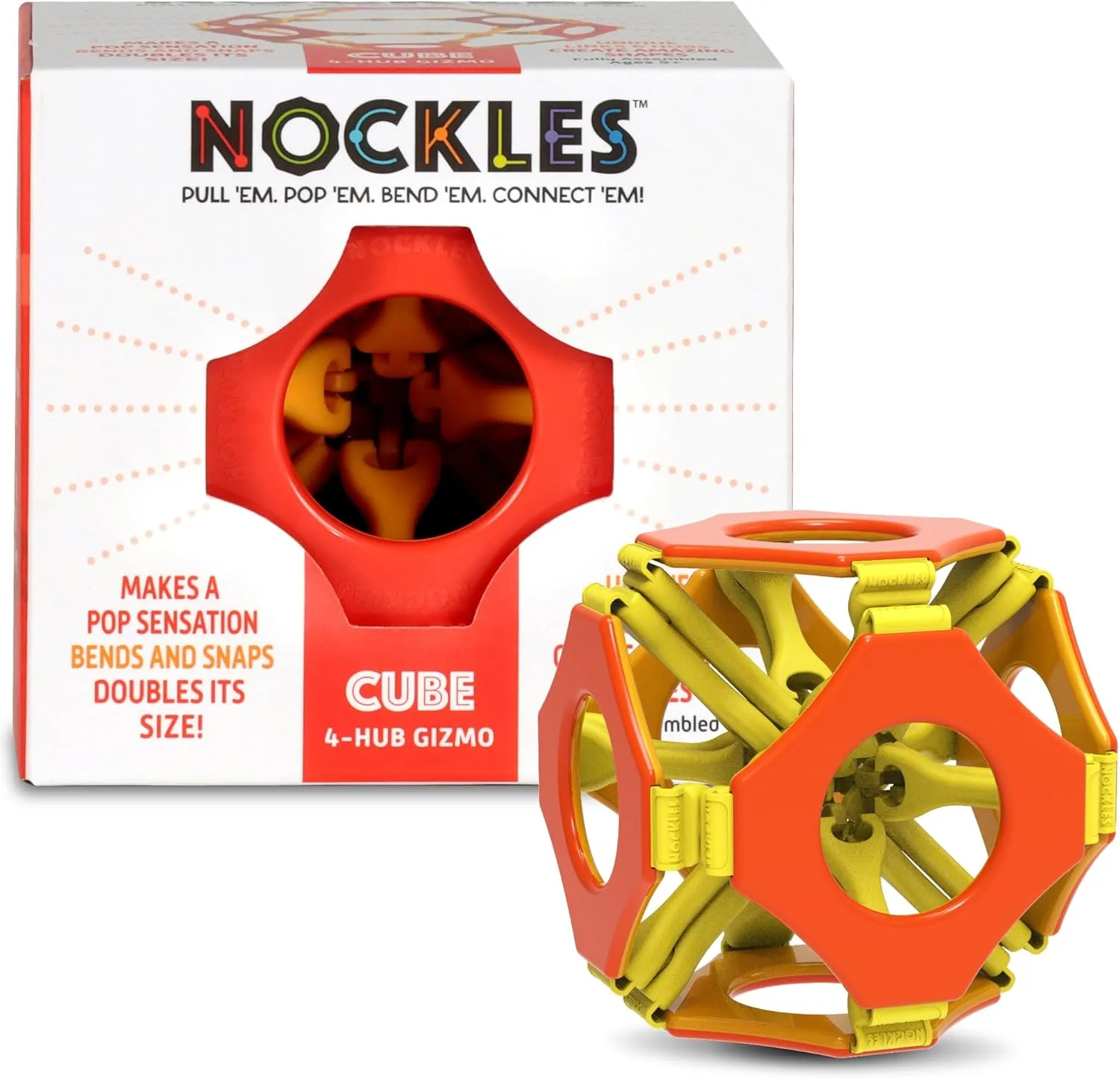 Tactile Fidget Toys for Kids & Adults- Explore Cube 3-Dimensional Design - Soft, Bendable Fidget Toy - Fully Recyclable Next Generation Fidget Toy by Fun in Motion Toys