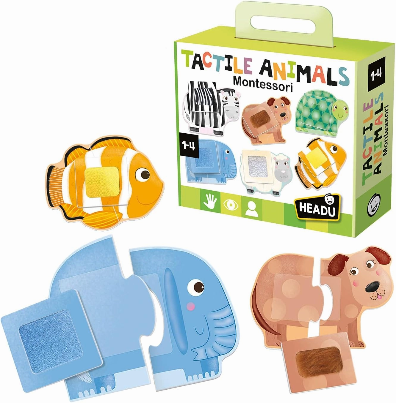 Tactile Animals Montessori – Toddler Learning Activities Ages 1-4, Educational Sensory Toys for 1 2 3 4 Year Old Boys Girls, Montessori Baby Learning Toys for 1  Year Old, Classroom Must Haves