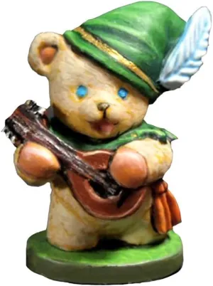 Teddy Bear Bird Unpainted Miniature Metal Figure