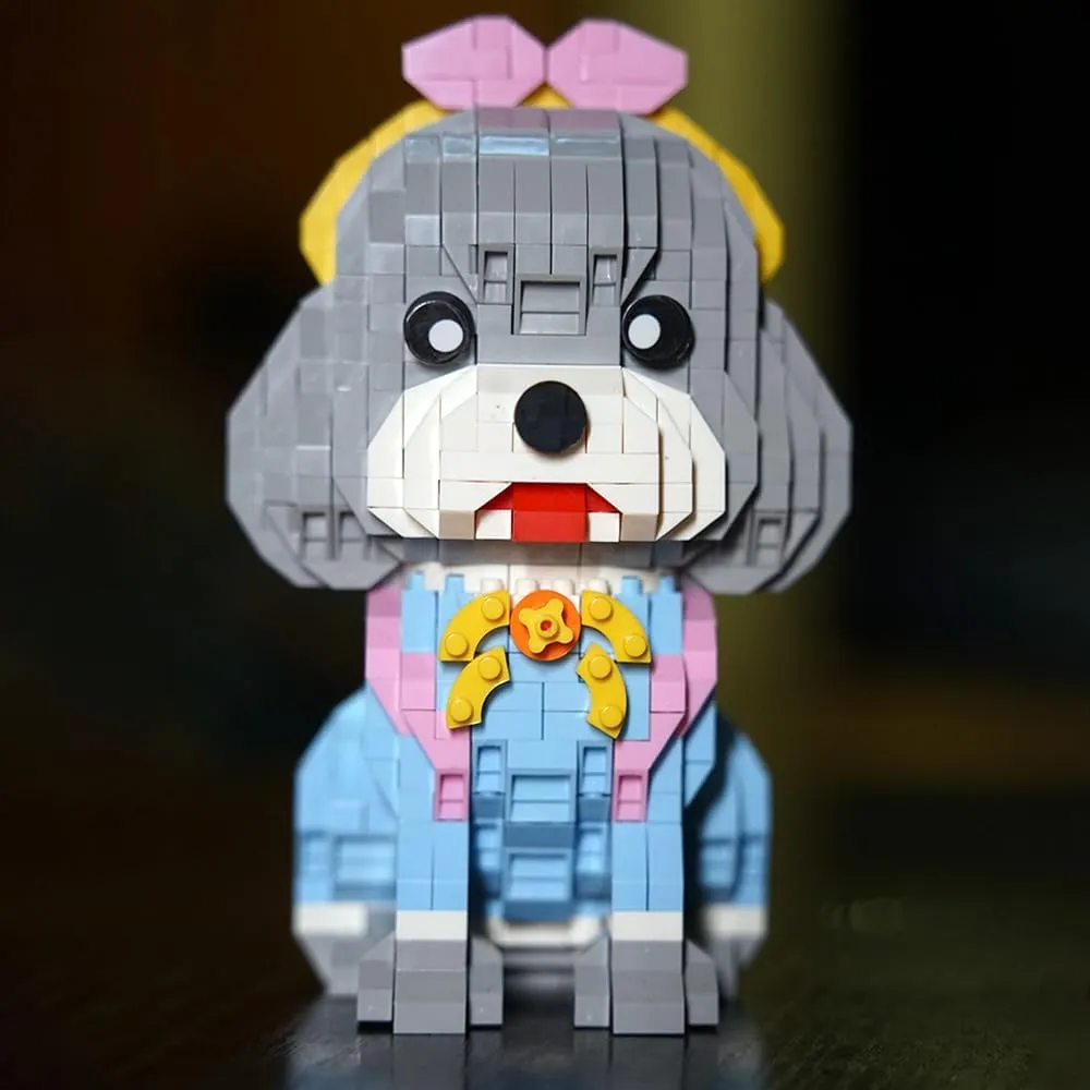Teddy Building Blocks, Mini Bricks Building Sets Dog, Cute Animal Series Micro Mini Building Blocks Kit, Dog Micro Building Blocks for Boys & Girls (Dog - 935Pcs)