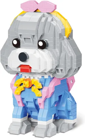 Teddy Building Blocks, Mini Bricks Building Sets Dog, Cute Animal Series Micro Mini Building Blocks Kit, Dog Micro Building Blocks for Boys & Girls (Dog - 935Pcs)