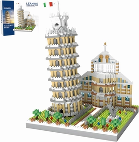 The Leaning Tower of Pisa Micro Mini Building Blocks Set for Adults World Famous Landmark Series Architecture Model Kit Toys Gift for Kids 8-12 Ages