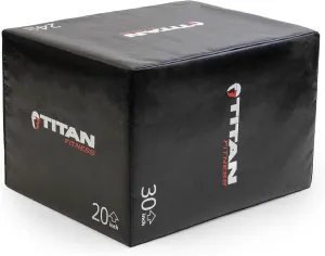 Titan Fitness Soft Foam Plyometric Box, 20in 24in 30in, 3-In-1 Pro-Duty HIIT Exercise Foam Plyo Box, Step-Up, Box Squat, Home Garage Gym Training