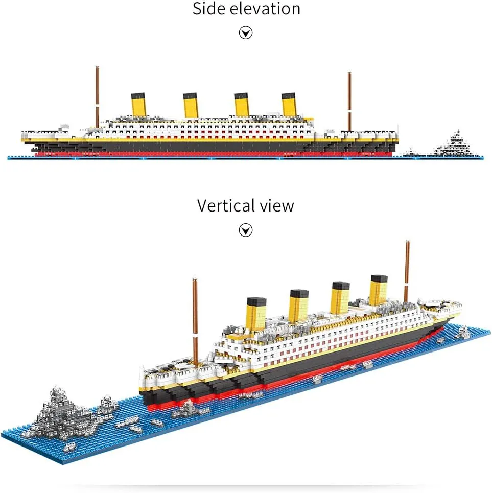 Titanic Ship Model Building Block Set for Adults Cruise Ship MIicro Blocks DIY Educational Toys for Kids Ages of 14  1872 Pieces