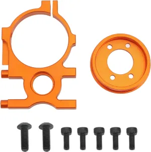 Topyond Aluminum Motor Mounts, Orange Aluminum Rc Car Motor Mount Set, Tmaxx Conversion Kit with Screws for ZD Racing 1/8 Rc Car