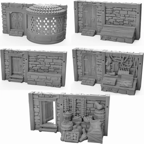 Town Shop Front Set DND Terrain for Dungeons and Dragons Terrain, D&D, Pathfinder, Warhammer 40k, Miniatures, D and D, Dungeons and Dragons Gifts, Dungeon Master