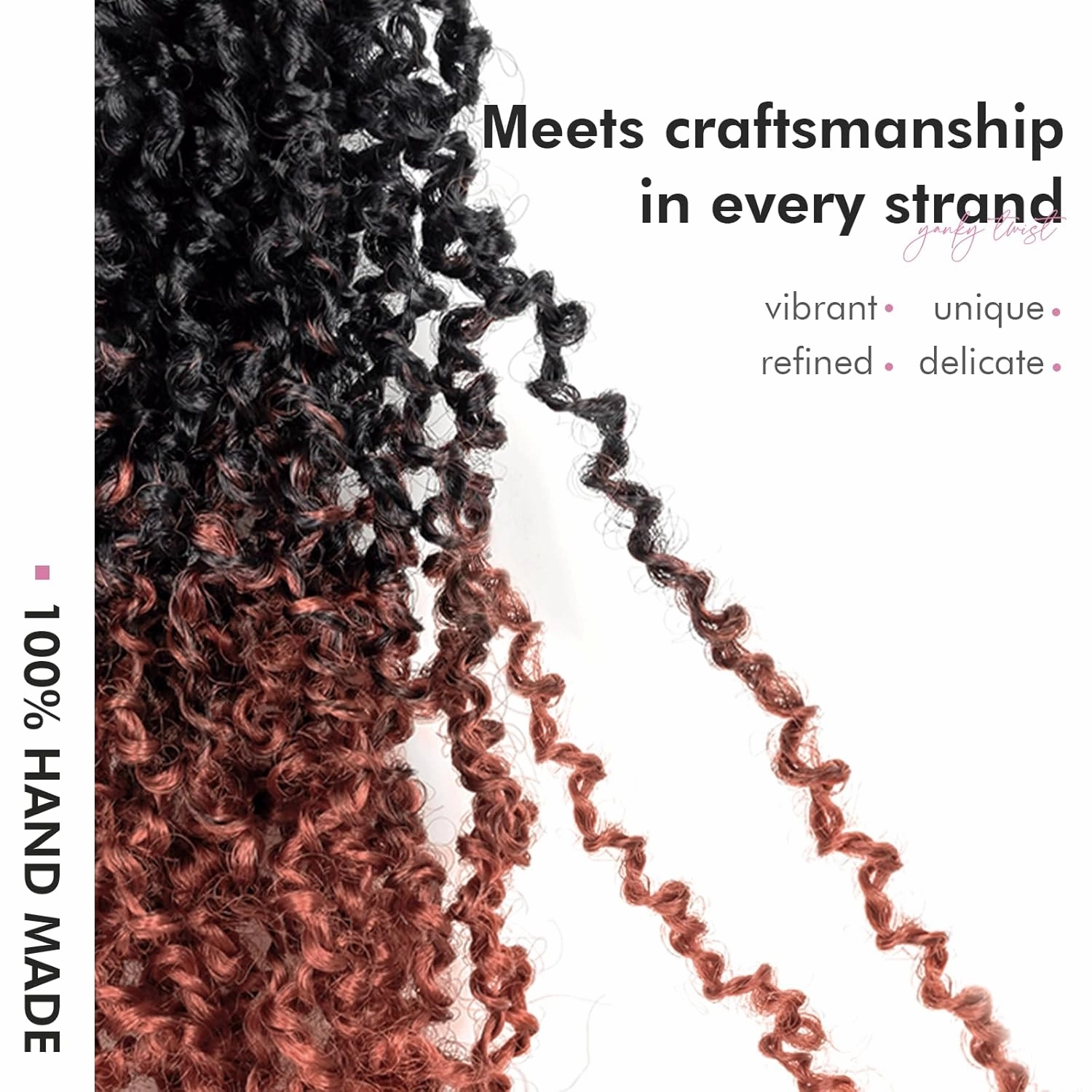 Toyotress Yanky Twist Crochet Hair - 12 Inch 8 Packs (30 Strands/Pcs) Fluffy Spring Mini Twist Short Bob Passion Twist, Ombre Ginger Pre-Looped Crochet Braids Braiding Hair (12 Inch, OT350-8P)