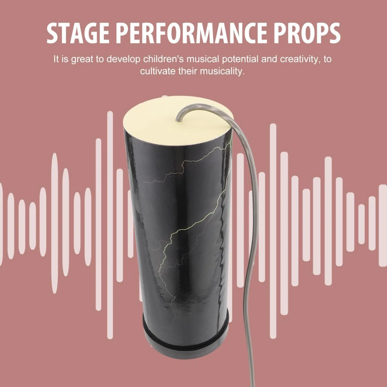 Toyvian Spring Drum Simulation Toy for Boy Girl Portable Dubbing Instrument Music Teaching Supply Musical Skills Safe Material Design for Boys Girls