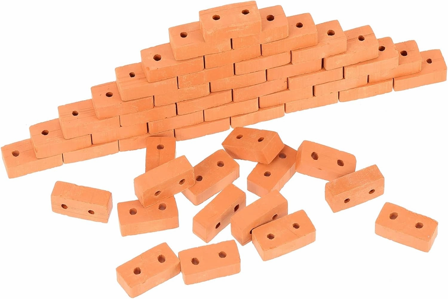 Toyvian 50pcs House Building Brick Model Table Decoration for DIY Projects Creative Playhouse Brick Props for Boys and Girls and Adults