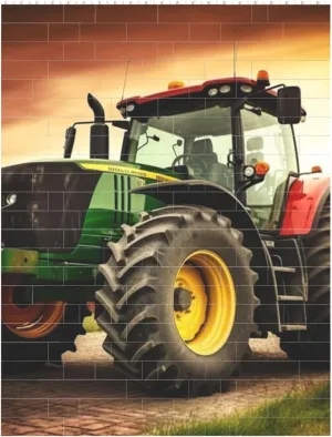 Tractor Theme Building Block Puzzle Personalized Building Bricks Block Puzzle Building Family Keepsake DIY Brick Block Puzzles Valentine's Day Gifts for Home Decor Brick Puzzle