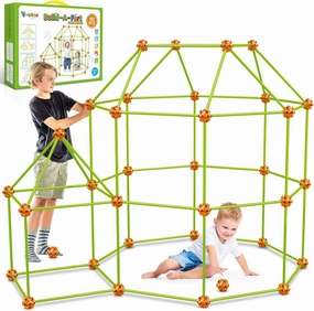 V-Opitos 180 Pack Fort Building Kits for Kids Age 4, 5, 6, 7, 8  Years Old, Creative Building Toys for DIY Castles, Tunnels, Play Tent, Ideal Christmas, Birthday Gifts for Boys & Girls