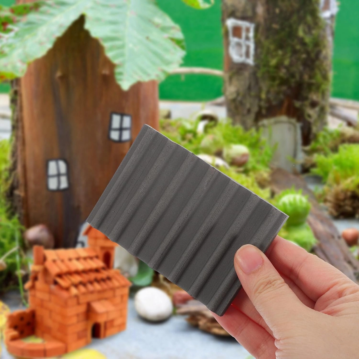 Vaguelly 10pcs Mini Bricks Models for Dollhouse Realistic Decorative Building Blocks for Crafting Table Projects and Miniature Landscapes