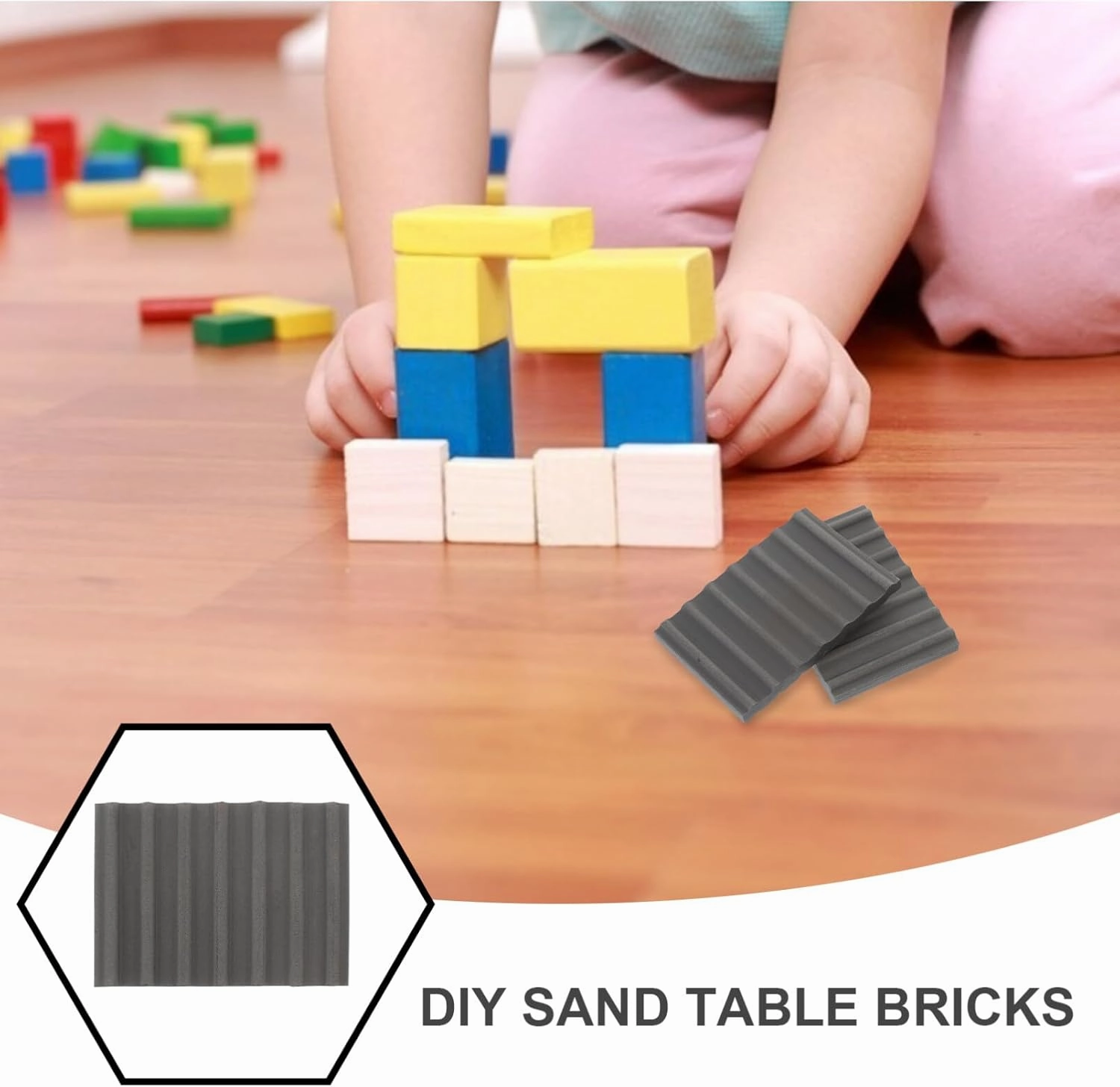 Vaguelly 10pcs Mini Bricks Models for Dollhouse Realistic Decorative Building Blocks for Crafting Table Projects and Miniature Landscapes