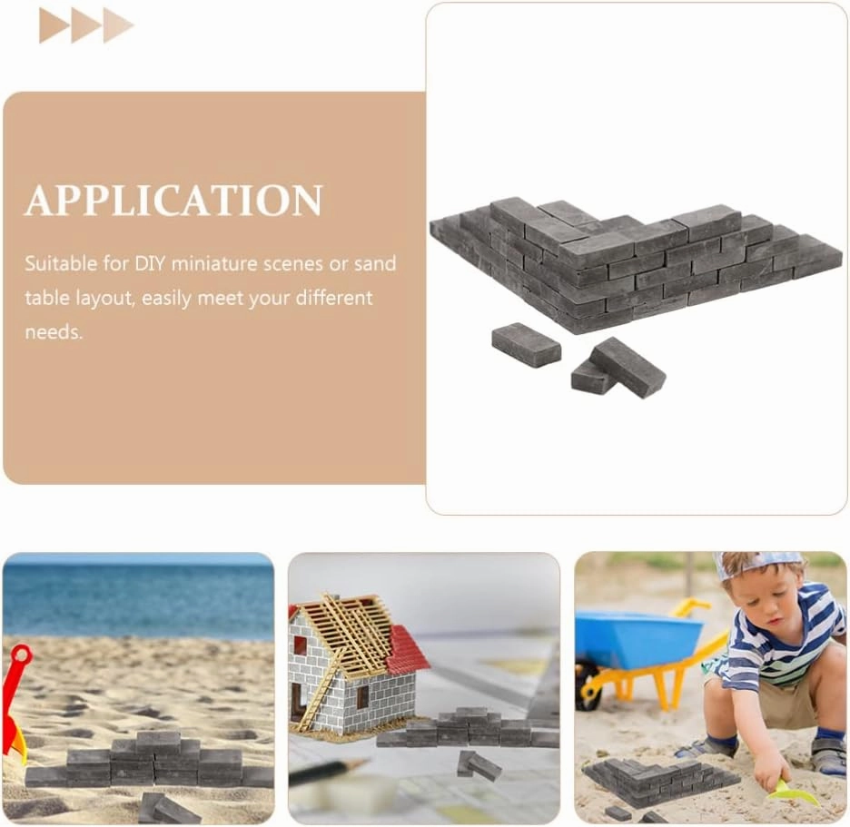 Vaguelly 3bags Miniature Brick Simulation Micro Decoration Accessory Premium DIY Garden Courtyard Model for Toys Decor and Landscape Building