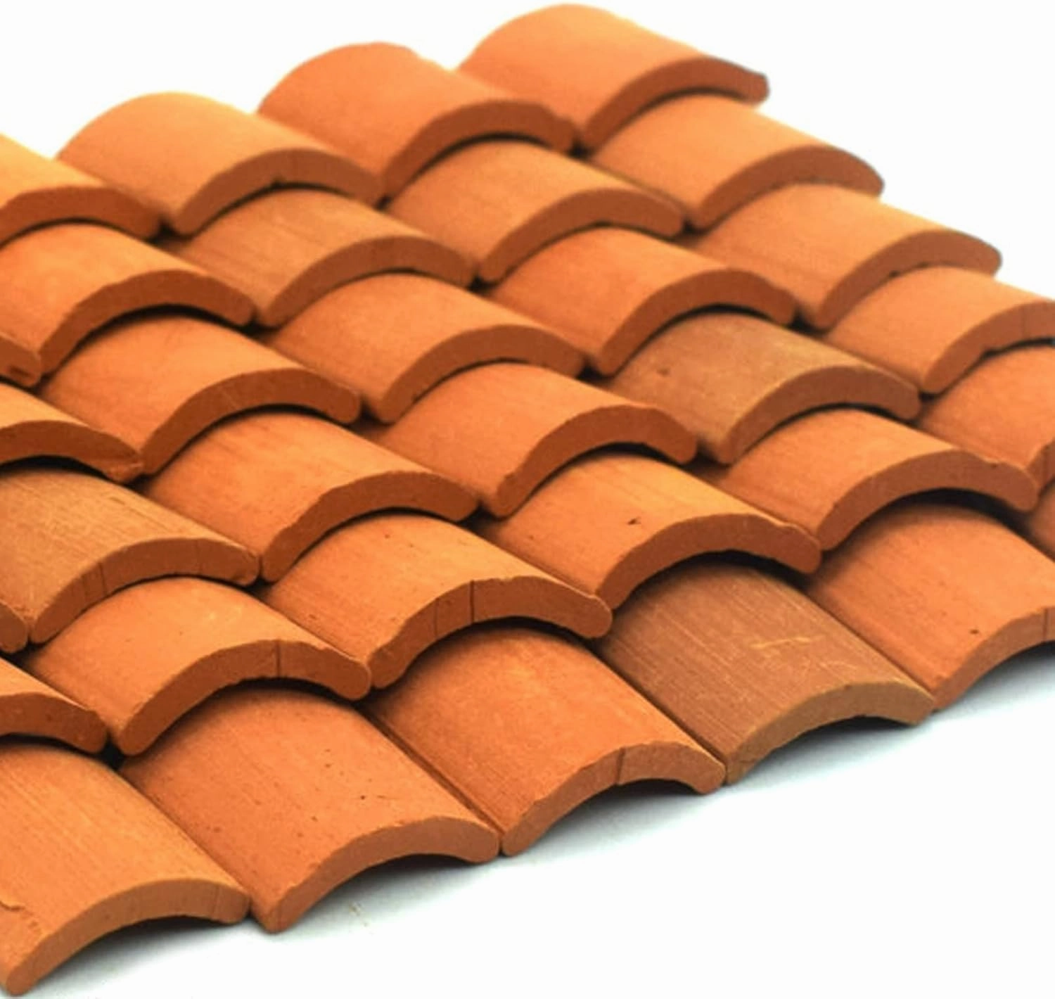 Vaguelly 80 PCS Mini Bricks Roof Tiles, 1:16 Tiny Red Bricks Miniature Model Cement Bricks Set, Stone Dollhouse/Railway/Landscaping Building Set, 17 x 16 x 2mm