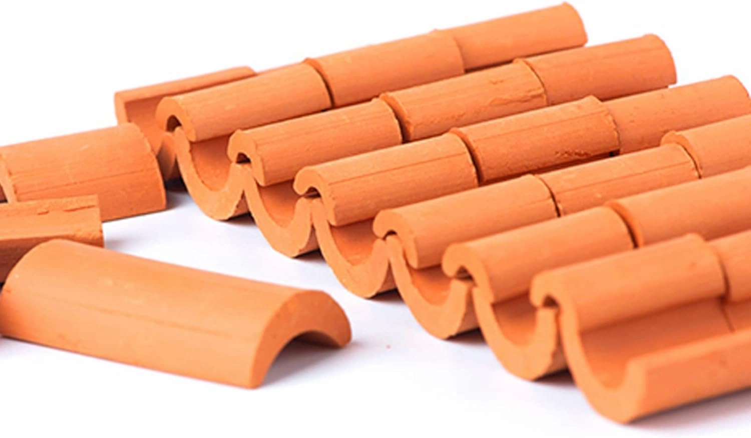 Vaguelly 80 PCS Mini Bricks Roof Tiles, 1:16 Tiny Red Bricks Miniature Model Cement Bricks Set, Stone Dollhouse/Railway/Landscaping Building Set, 17 x 16 x 2mm