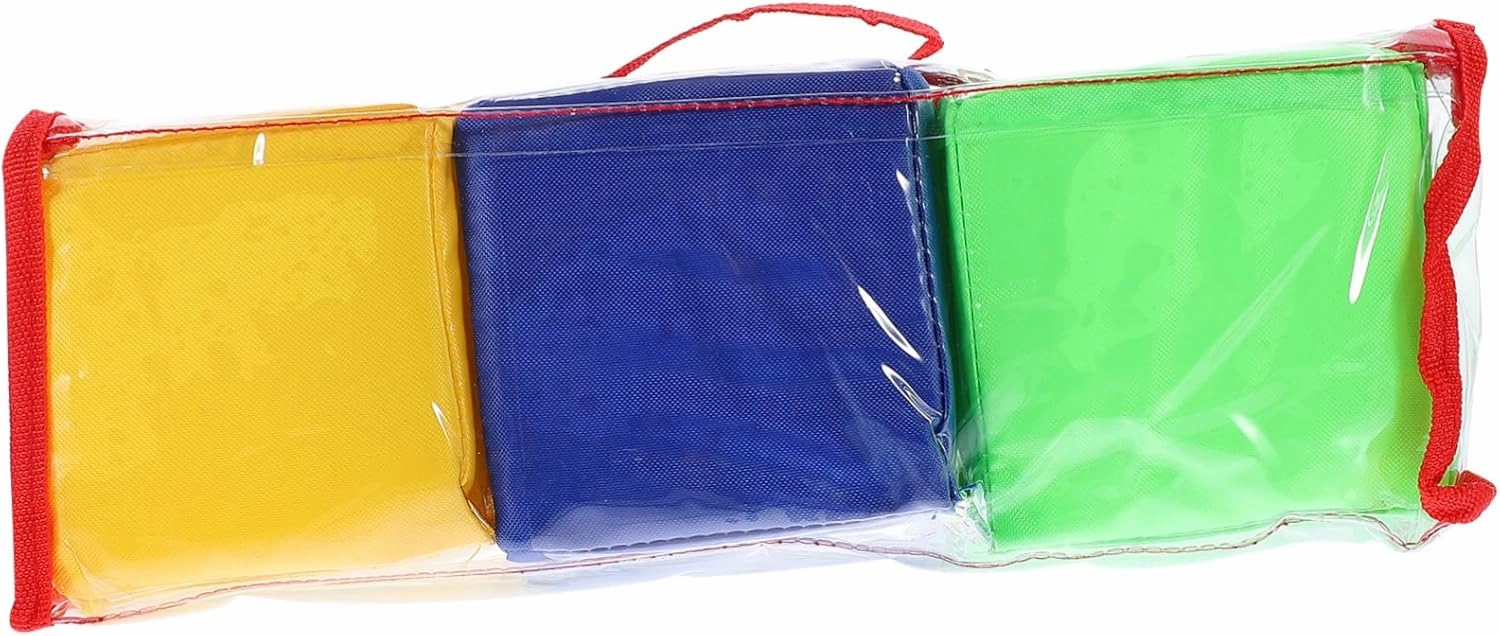 VICASKY 3PCS Color Learning Aid Dice Transparent Pocket DIY Educational Game Dice for Teaching Numbers Letters Shapes Portable Soft Cubes for Family Activities and Classroom Learning