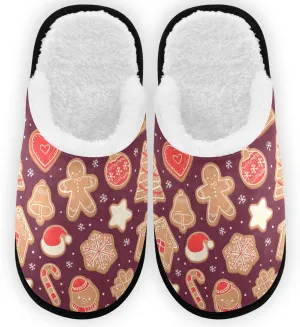 visesunny Slippers for Women Mens Stylish Foral Winter Warm Memory Foam Cotton Home Slippers Soft Plush Fleece Slip on House Slippers for Girls Indoor Outdoor Shoes