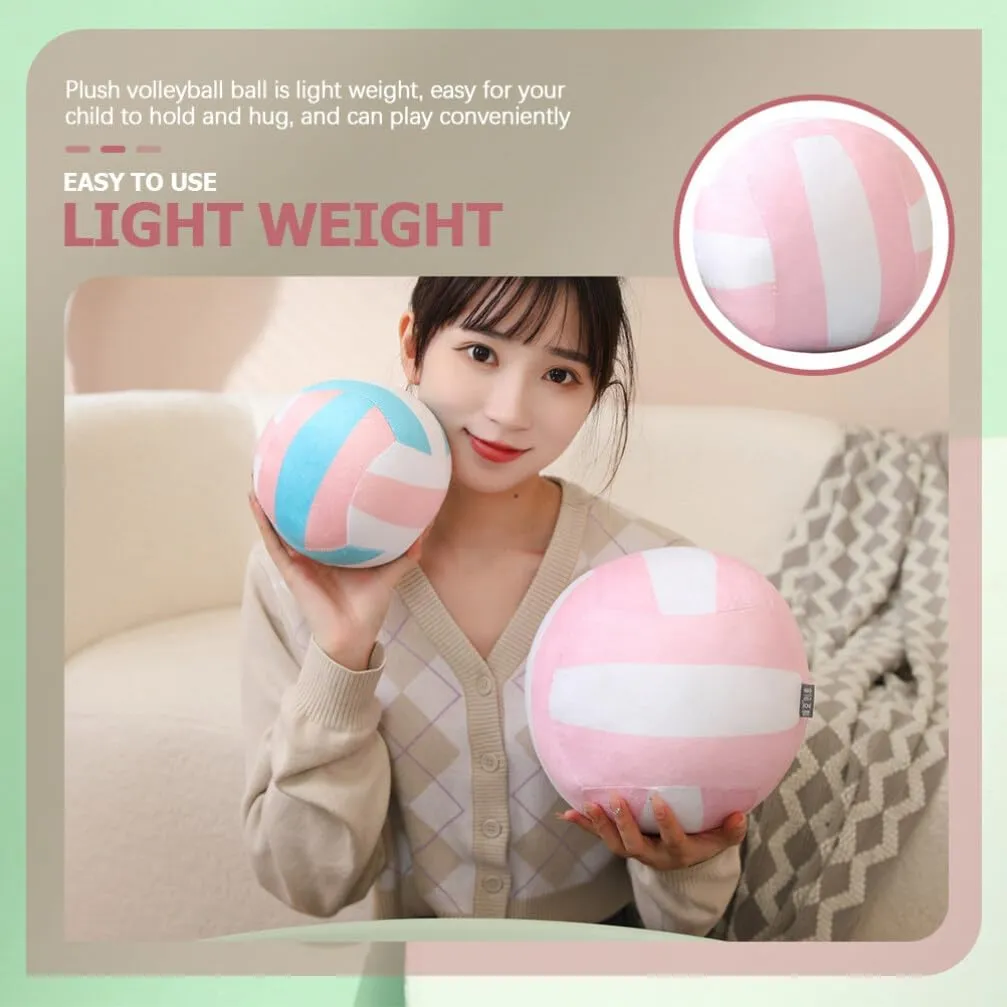 Volleyball Plush Toy Stuff Animal Soft Volleyball Blue Pillows Sports Plush Volleyball Accessories Pink Pillows Pillow for Kids Mini Pp Cotton Child Balloon Ball Hairy